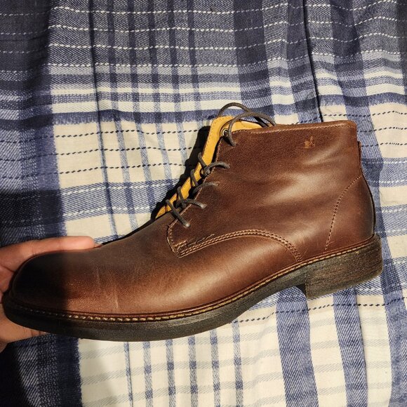 ECCO Brown Leather Chukka Boots Size 41 - Picture 7 of 7
